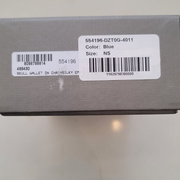 ALEXANDER MCQUEEN SKULL CROC-EMBOSSED LEATHER WALLET ON CHAIN BRAND NNEWW!!!!!!! - Picture 9 of 9